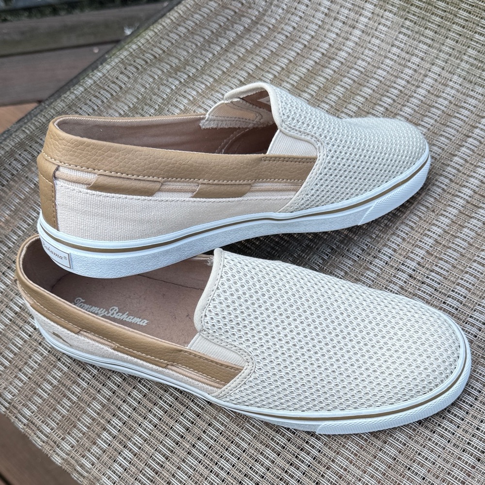 Tommy Bahama Beige Slip-On Shoes Never Worn